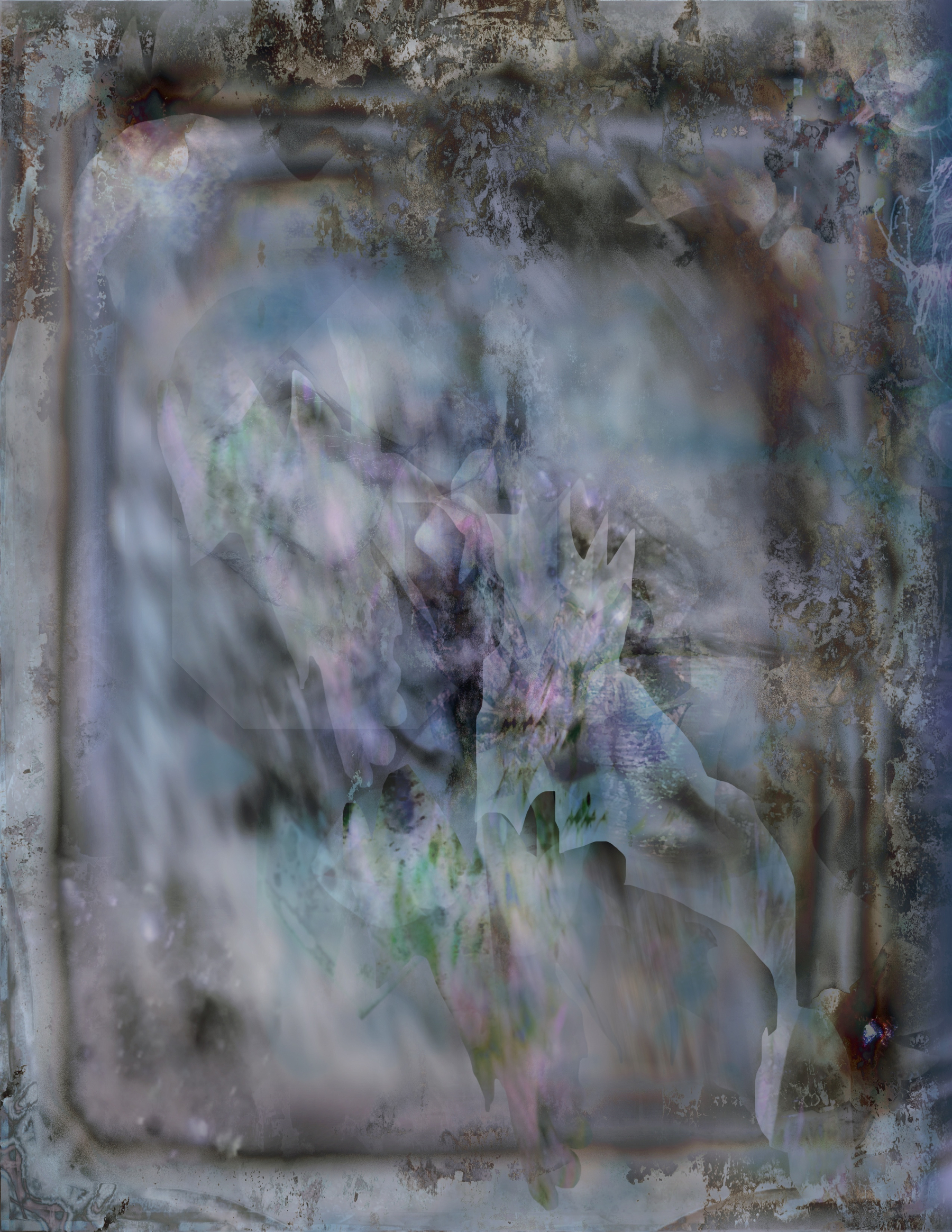 Auto-generated description: A hazy, abstract composition with muted colors and blurred shapes creates a mysterious and ethereal atmosphere.